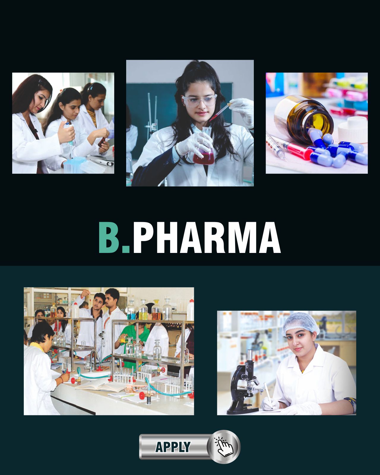 Admission in B.Pharma, D.Pharma, M.Pharma & Ph.D in Pharmacy